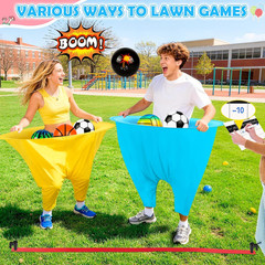 Granny Pants Yard Game, Tossing Game Set with 20 Bouncy Balls & 10 Water Balls f
