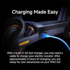 Advanced Ninebot MAX G2 Electric Scooter – 10-Inch Tubeless Tires, Fast Charging