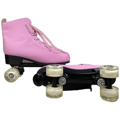 XUDREZ Light Up Roller Skates High-Top Rare Pink Purple Size 45 Carry Bag
