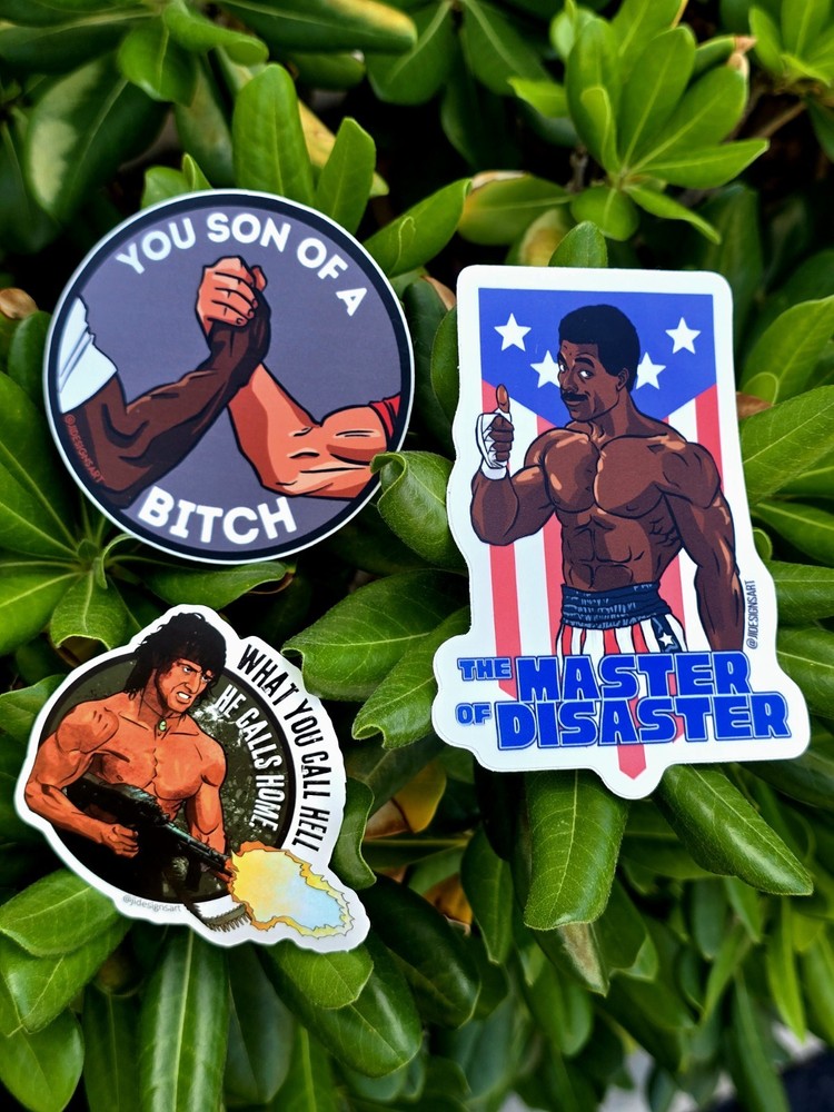 80s Action Movie Sticker bundle