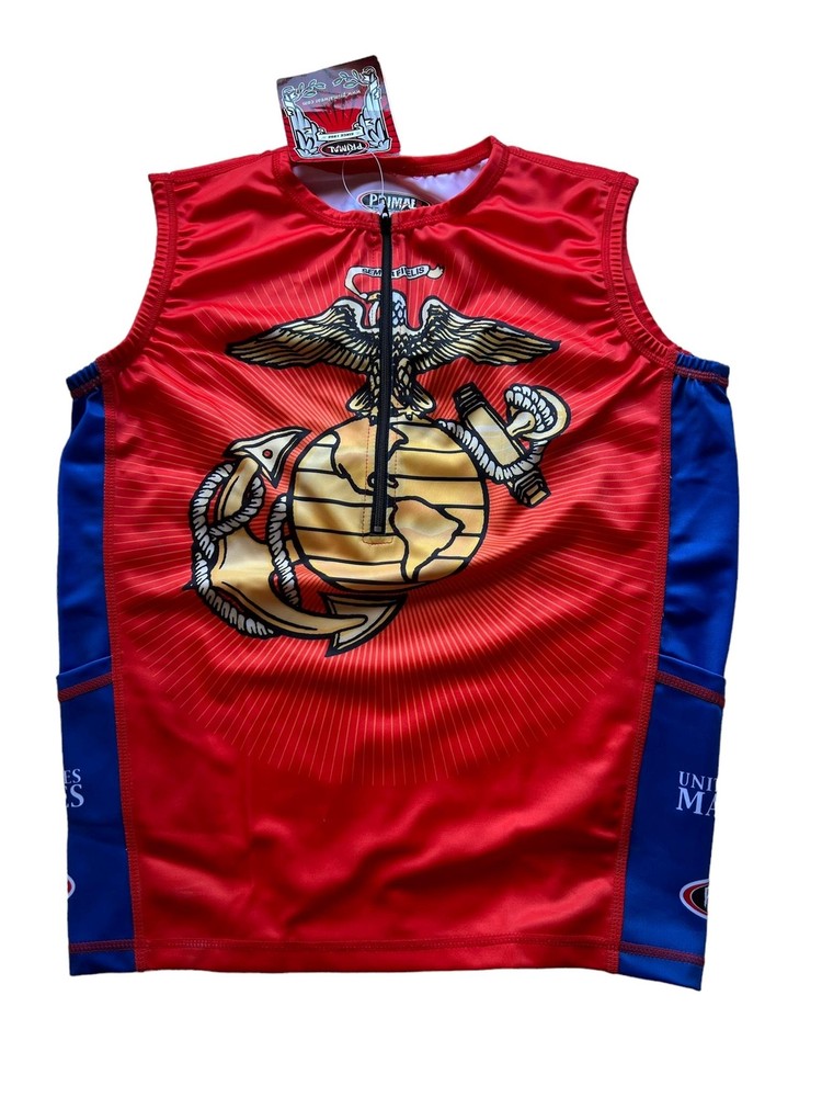 United States Marines USMC Men’s Compression Triathlon Singlet, (Small)