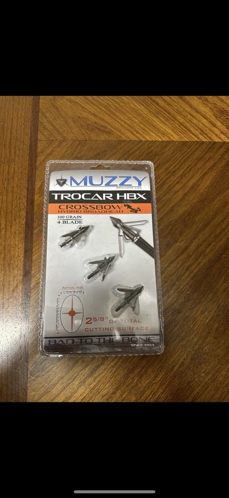 Muzzy Trocar HBX Crossbow Broadheads