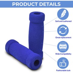 Blue Handlebar Foam Grip Set for Razor, Radio Flyer, Kick Scooter, Handle Grips