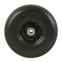 Klutch Flat-Free Utility Tire Assembly, 4.10/3.50-4, Sawtooth Tread, 2-Pack