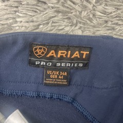 Ariat Pro Series Pants Women 34R Navy Breeches Knee Equestrian Act 32×26