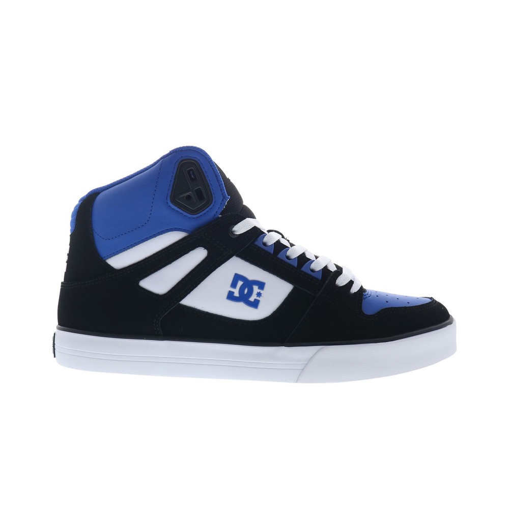 DC Pure High Top WC Mens Blue Nubuck Skate Inspired Sneakers Shoes