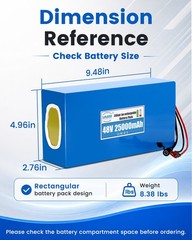 48V 25Ah Lithium Battery Pack Rechargeable for 48V Electric Bicycle Systems