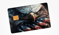 Eagle USA FLAG Patriotic Credit Debit Card Skin Cover Sticker 1PC