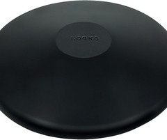 Champion Sports Rubber Practice Discus 1.0 kg Black, Durable Rubber, Smooth Edge