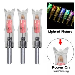 6Pcs Lighted Led Crossbow Arrow Nocks for Crossbow Arrow ID 7.6mm Hunting Arrows