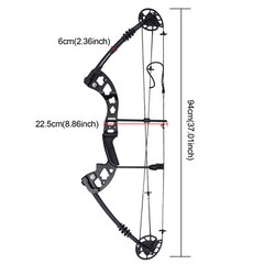 30-60lbs Pro Compound Right Hand Bow Kit Arrow Archery Target Practice Hunting