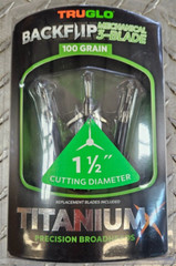 TruGlo – Titanium Mechanical Broadhead – 3 Blade – 100gr – 1.5″ cut
