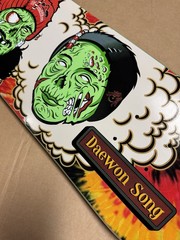 DAEWON SONG + TOREY PUDWILL * SIGNED * DECK Thank You Zombie GLOW IN THE DARK