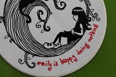 Emily Strange Posse ESP Happy Doing Nothing Gothic Sexy Punk Girl Skate STICKER