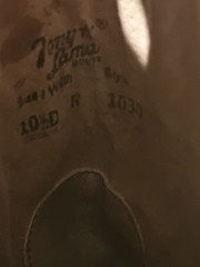 Tony Lama Buckaroo Cowboy Boots 10.5 D