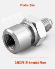 3AN Male to 3/8-24 3/16″ Inverted Flare Female Brake Line Adapter 3AN to 3/8-24