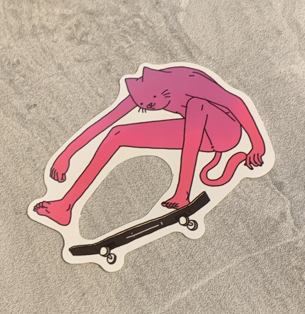 Ripndip 3” Inch Skateboard Sticker Waterproof Pink Skate Decal