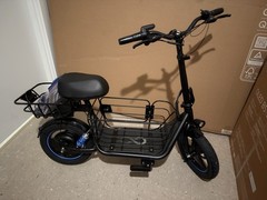 Gyroor C1S Electric Scooter Adults, 650W Folding, Basket, Dual Suspension, LCD