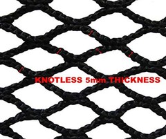 KNOTLESS Heavy Duty 5mm Thick Round Bale Slow Feed Hay Net 6×6 (Hole_Size_1.5…