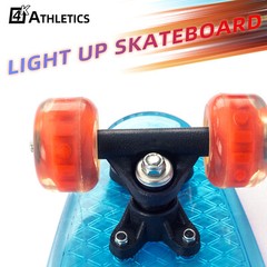 Complete 22″ mini cruiser Skateboard w/ 2 LED Light Up Wheels for Beginners Kids