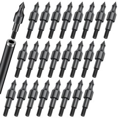 Pawfly 24 Pcs 100 Grain Field Tips, 5/16″ Screw-in 100 gra», B-5/16»100Grain
