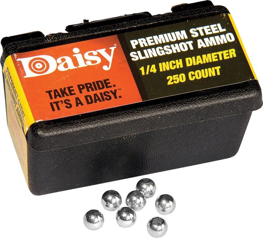 Daisy Premium Steel Slingshot Ammo 0.25″ Diameter Zinc Plated – DAI8114