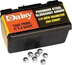 Daisy Premium Steel Slingshot Ammo 0.25″ Diameter Zinc Plated – DAI8114