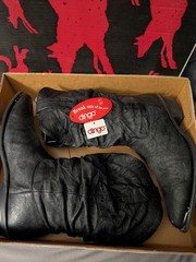 Dingo 12″ Slouch Men’s Western Boots Size 10 Distressed Black 15240 Vintage