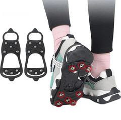 1 Pair 8-Teeth Ice Gripper Anti Slip Shoe Crampons Snow Cleats – NEW