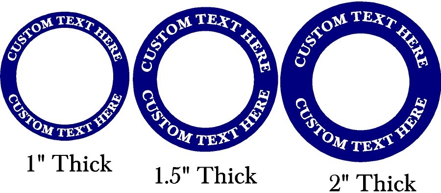 Custom text circles cornhole board game vinyl graphic decals choose size color