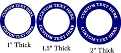 Custom text circles cornhole board game vinyl graphic decals choose size color