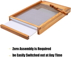 Beehive Screened Bottom Board Dipped in 100% Beeswax,Screened Bottom Board 10 Fr
