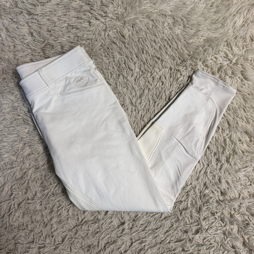 Women’s Size 32R White Smartpak Hadley Full Seat Horseback Riding Breeches