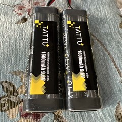 TATTU 8.4V 1600mAh NiMH FlatBattery TMY Female Plug Assembled 16G Wire Lot of 2