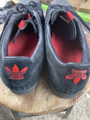 Adidas Thrasher Skateboarding Shoes Color Black/red Size 11