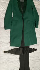Vintage Lord Geoffrey Green English riding habit equestrian tailored tuxedo suit