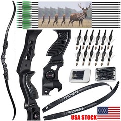 62″ ILF Takedown Recurve Bow 25-60lbs for Archery Adults Hunting & Competition