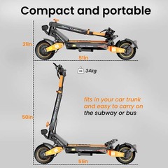 RUITOO T2 MASTER Electric Scooter for Adults, 3200W, 35MPH, 40 Miles, Commuter