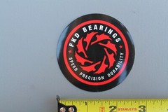 FKD Beartings Black Red Saw Punk Original Z71A Vintage Skateboarding STICKER