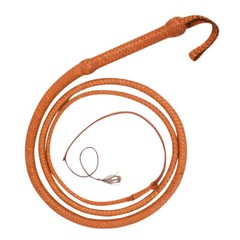 BULL WHIP 04 T0 12 Feet long 16 Plaits Cow Hide Tan Leather CUSTOM BULLWHIP