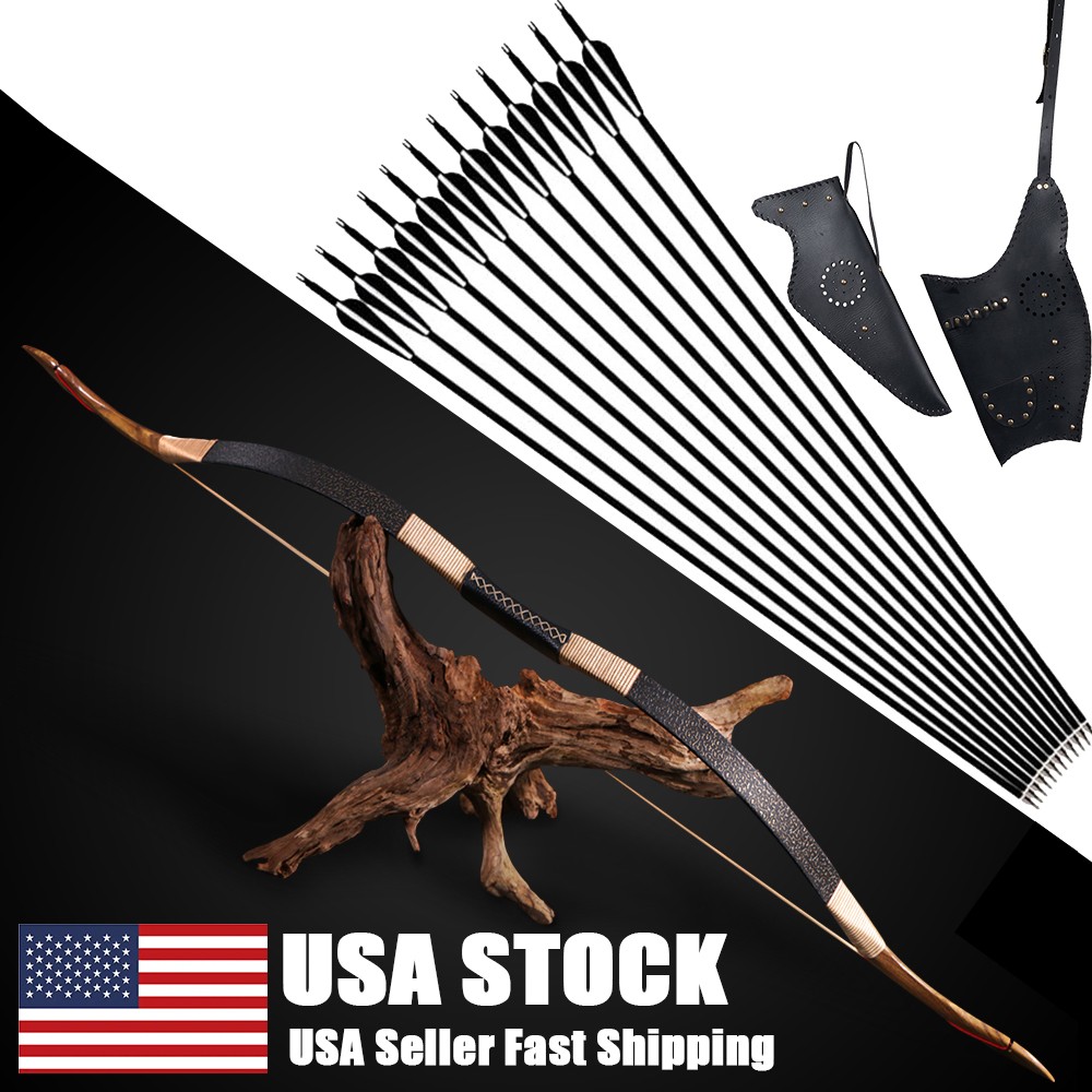 Traditional Recurve Bow 30-50lb Handmade Horse Bow Archery Mongolian Bow Hunting