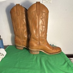 Vintage Men’s 8.5D Brown Leather Western Cowboy Boots – USA Made