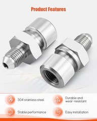 3AN Male to 3/8-24 3/16″ Inverted Flare Female Brake Line Adapter 3AN to 3/8-24