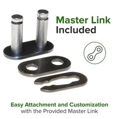 8mm 05T Open Loop Scooter Chain – 3 Feet with Master Link
