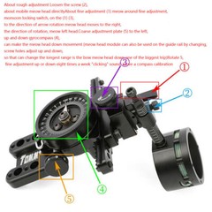 4x 6x 8x Compound Bow 1 Pin Sight Micro Adjustable Pointer Adaptor Scope Sight
