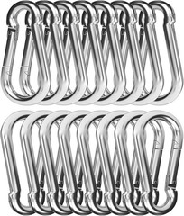 Versatile 30PCS Snap Hook Carabiner – 3-Inch Galvanized Steel for Weighty Loads