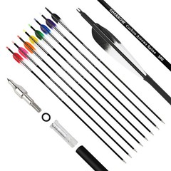 28″ 30″ 31″ Carbon Arrows SP500 100gr Screw Archery Compound Recurve Bow Hunting
