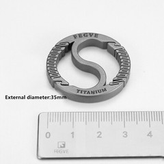 EDC Titanium Alloy Porable Keychain Ring Carabiner Key Belt Waist Hanging Buckle