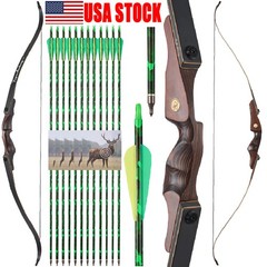 60″Recurve Bow 30-60lbs Takedown Right Hand Bow Archery Outdoor Hunting Shooting