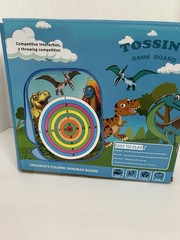 Dinosaur Theme Folding Sandbag Tossing Game Board, Blue Multicolor